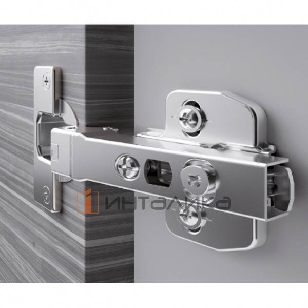 Петля HETTICH Onsys 4447i (B-4) 105°, ТФ 15-24, вкладная, с доводчиком TH52 Ø35, никель – 5