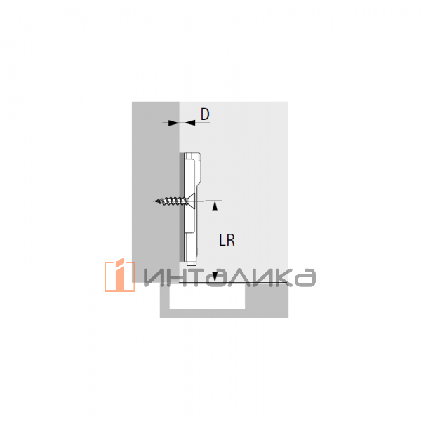 Крестовая МП HETTICH Onsys 4899, L37, D1.5, без винтов, никель – 4