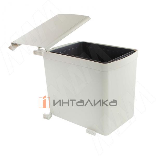 LINEA Ведро для мусора подвесное 16л с крышкой, с крепежом, серый – 2