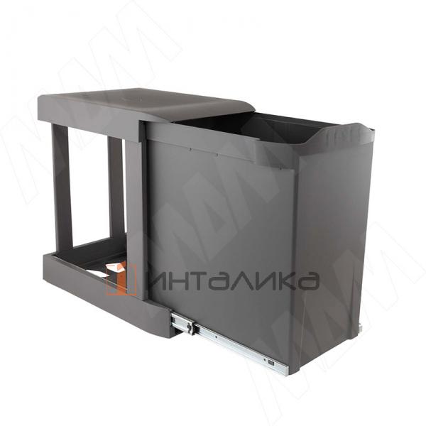 LINEA Система сортировки и хранения, 1 емкость (30л), авт. крышка, нижнее крепление, орион серый – 2