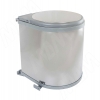 Превью LINEA Ведро для мусора подвесное 13л с крышкой, с крепежом, нержавеющая сталь, серый металлик – 1