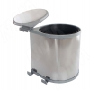 Превью LINEA Ведро для мусора подвесное 13л с крышкой, с крепежом, нержавеющая сталь, серый металлик – 2