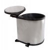 Превью LINEA Ведро для мусора подвесное 13л с крышкой, с крепежом, нержавеющая сталь, черный – 2
