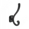 Превью Крючок двухрожковый черный матовый – 1