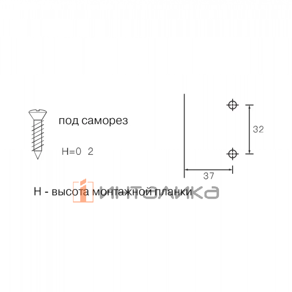Планка монтажная 3D для петель Firmax Smartline Clip On, H=0, крестовая с регулировкой по высоте, под саморез – 5
