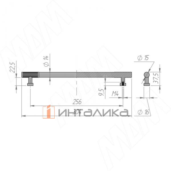 Ручка-рейлинг 256мм черный матовый – 2