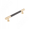 Превью Ручка-рейлинг 160мм черный матовый/латунь – 1