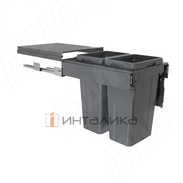 PROBOX LT F40 Система сортировки и хранения, 2 емкости (2x18), креп. фасада, полн.выдв., плавн.закр., графит – 2