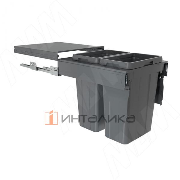 PROBOX LT F45 Система сортировки и хранения, 2 емкости (2x21), креп. фасада, полн.выдв., плавн.закр., графит – 2