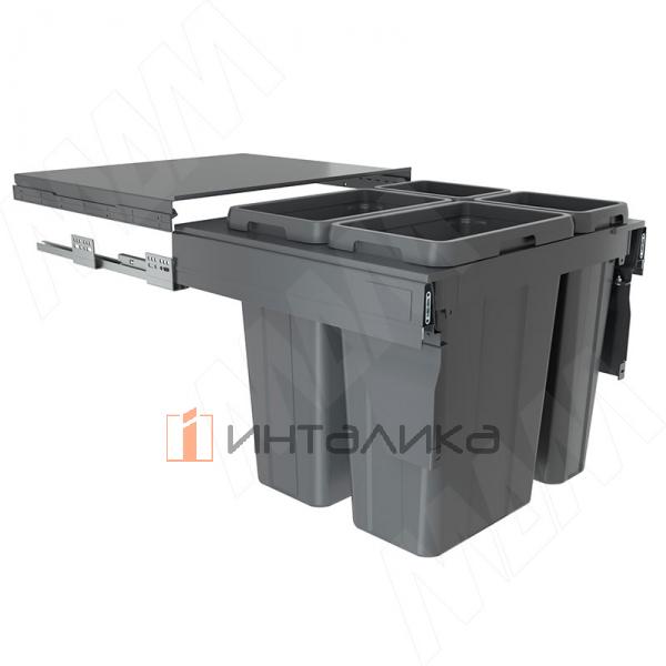 PROBOX LT F60 Система сортировки и хранения, 4 емкости (2x9+2x21), креп. фасада, полн.выдв., плавн.закр., графит – 2