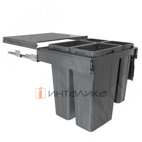 PROBOX LT F60 Система сортировки и хранения, 4 емкости (2x9+2x27), креп. фасада, полн.выдв., плавн.закр., графит – 2