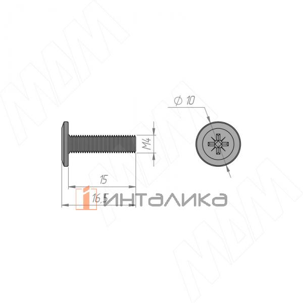 Стяжка межсекционная с плоской головкой 