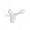 Превью Крючок двухрожковый белый матовый – 1