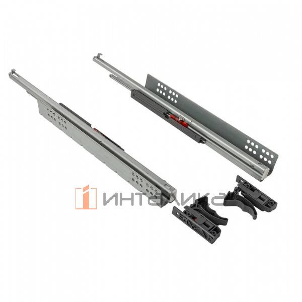 Комплект направляющих Firmax Bimotion NL450, полного выдвижения, c доводчиком, 1D регулировка, G30кг, с фиксаторами – 2