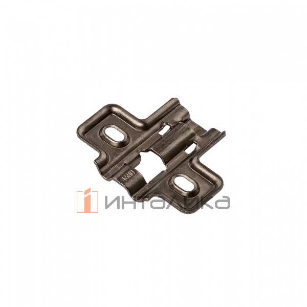 Планка монтажная для петель Alphalux Titan, Clip-on, H=0, крестовая, под саморез, титан – 3