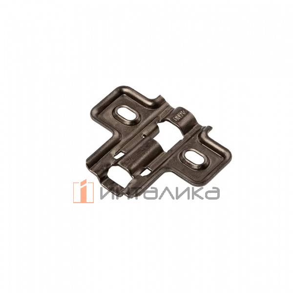 Планка монтажная для петель Alphalux Titan, Clip-on, H=2, крестовая, под саморез, титан – 4