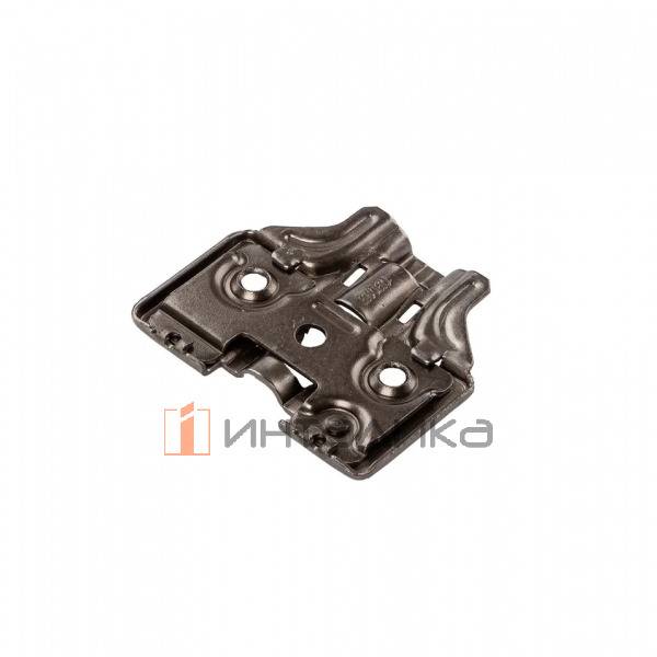 Планка монтажная для петель Alphalux Titan, Clip-on, H=0, крестовая, под саморез, с эксцентриковой регулировкой, титан – 3