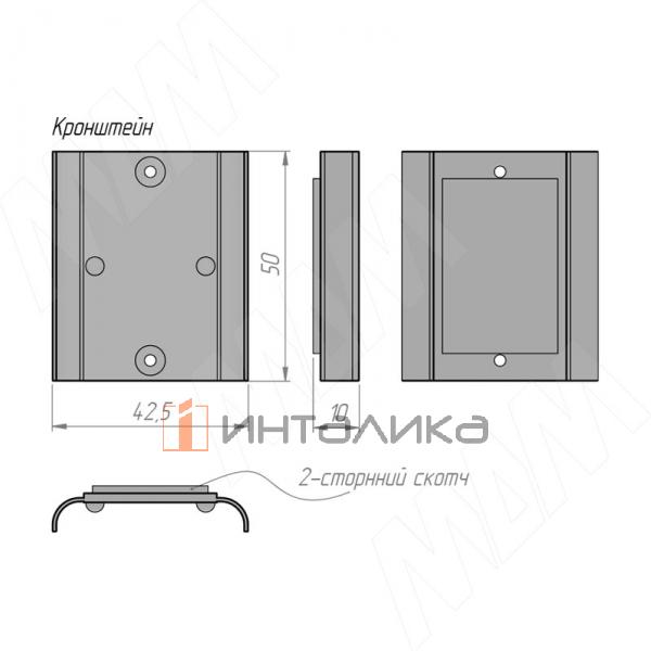 Пульт ДУ для выключателя  диммируемого, цвет черный, с крепежом – 4