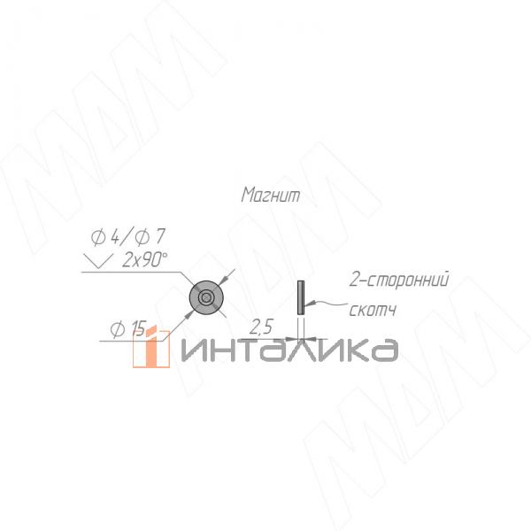 Датчик сенсорный беспроводной, диммируемый, накладной, цвет черный, с крепежом – 3