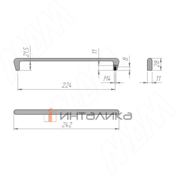 Ручка-скоба 224мм Timeless metal warm bronze – 2