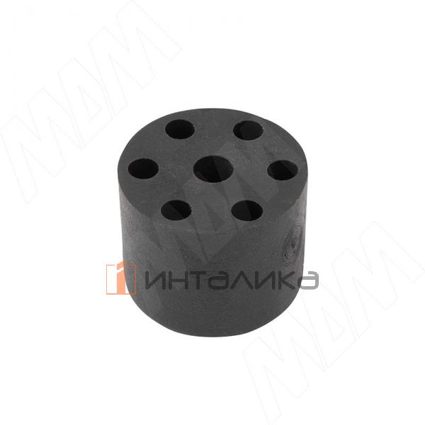 Подпятник круглый D30мм, h25мм, под саморез, чёрный – 2