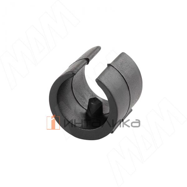 Подпятник для трубы D22-25 мм, с фиксатором, чёрный – 3