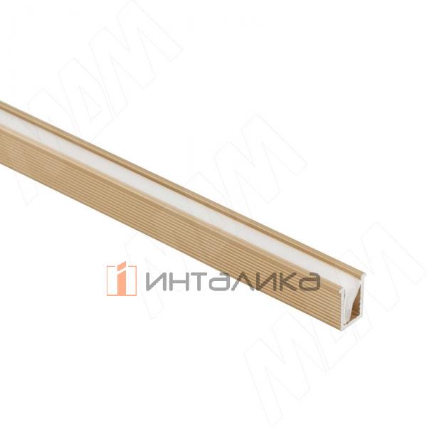 Профиль FМ9, врезной, золото, для ленты шириной 5мм, для гибкого рассеивателя, L-3000 – 2