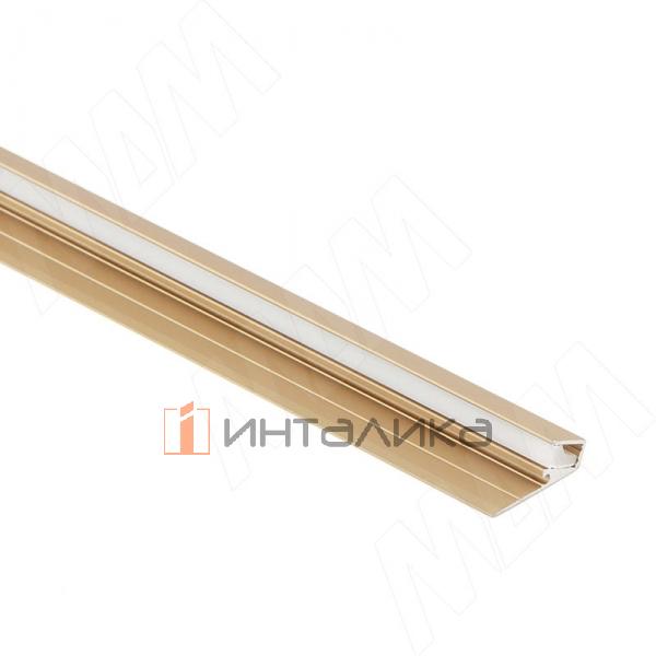 Профиль CМ9, угловой, золото, для ленты шириной 5мм, для гибкого рассеивателя, L-3000 – 2