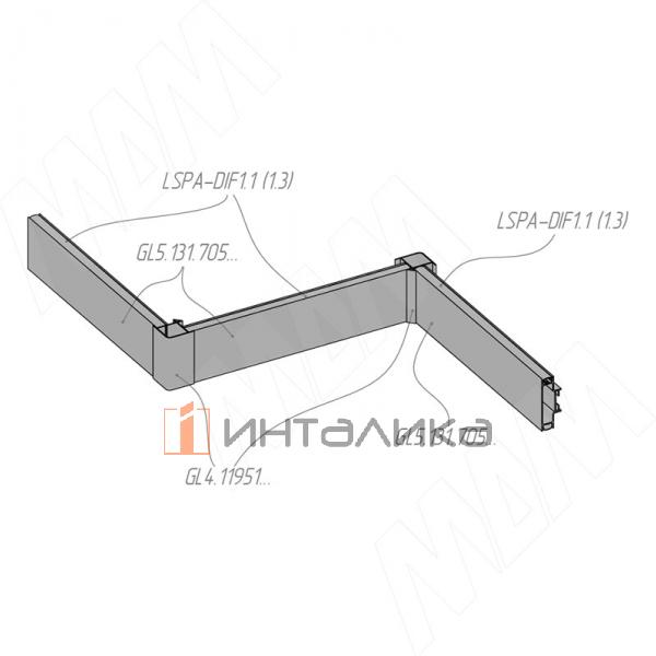 MULTIGOLA Универсальный угол для гола-профиля  золото матовое (анод) – 6