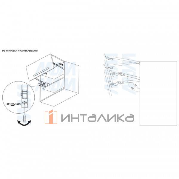 FLAP FOLD Складной подъемный механизм коэффициент мощности 4400-6600, графит – 15