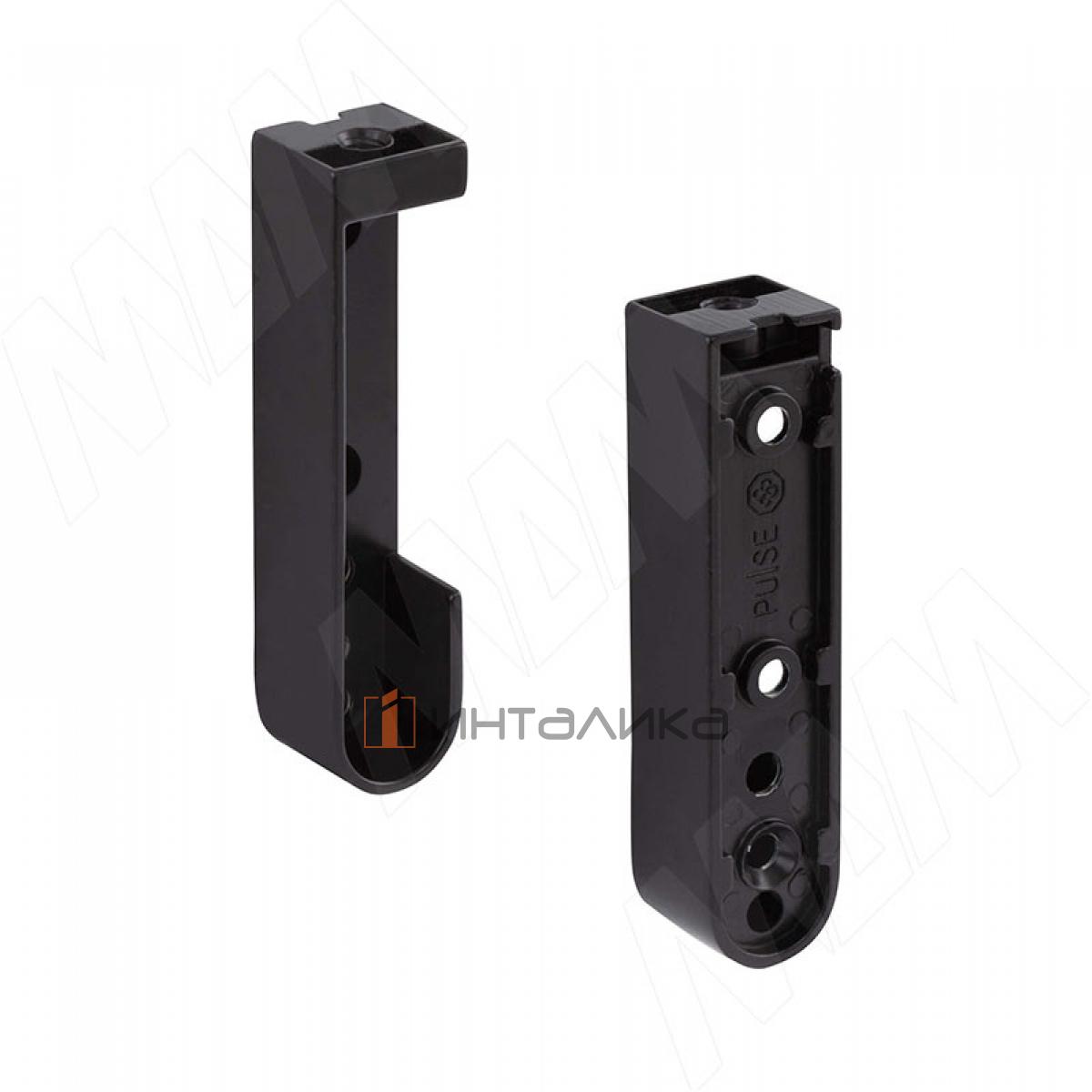 Штангодержатели для овальной штанги, черный, крепление к боковине и к полке (прав.+лев.)