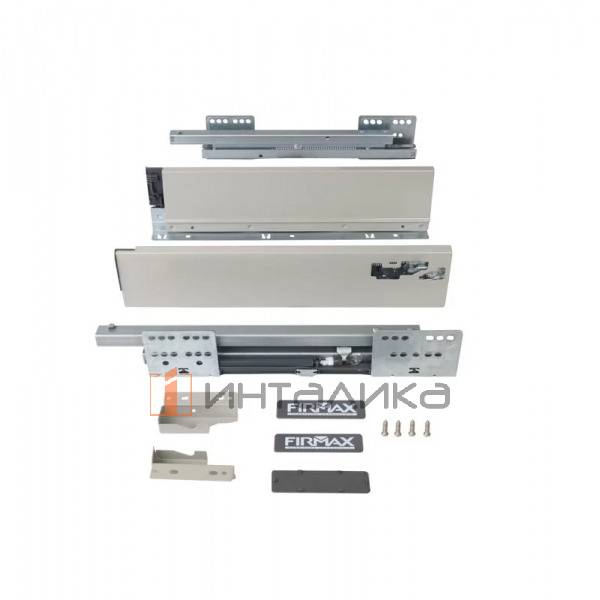Фасадный ящик стандартный FIRMAX Newline Soft-Close полное выдвижение, H84, NL400, G35кг, серый – 2
