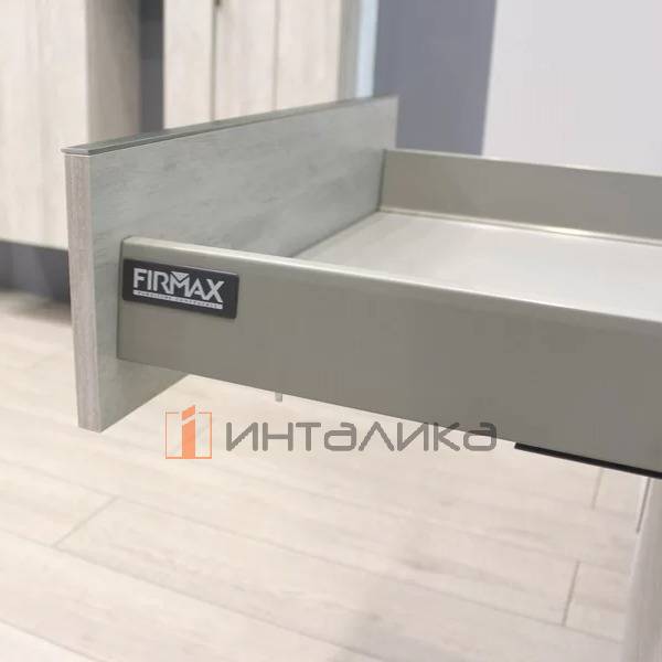 Фасадный ящик стандартный FIRMAX Newline Soft-Close полное выдвижение, H84, NL400, G35кг, серый – 7