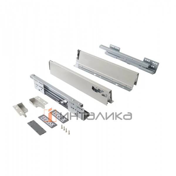 Фасадный ящик стандартный FIRMAX Newline Soft-Close полное выдвижение, H84, NL300, G35кг, серый – 3