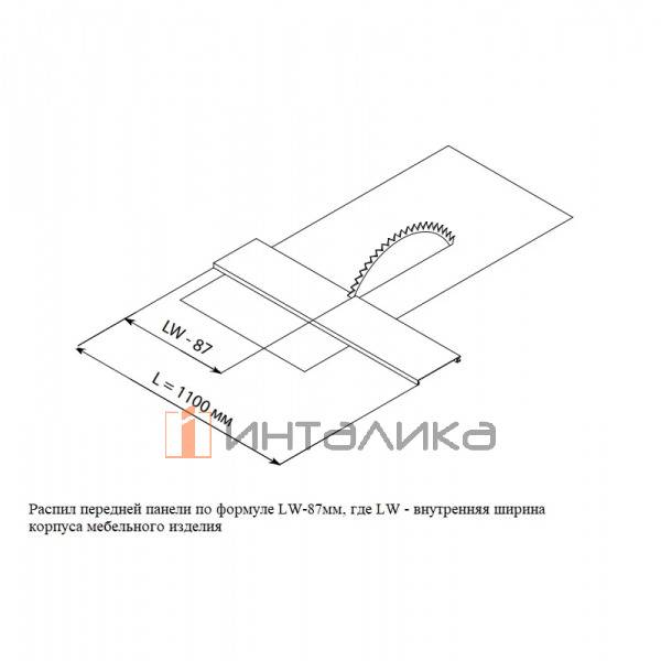 Передняя панель Firmax для внутреннего ящика Newline, L1100, алюминий, белый – 4