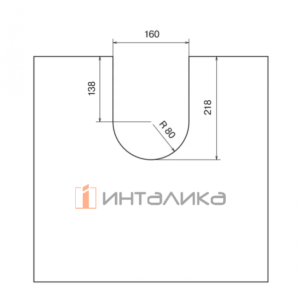 U-образная стенка для ящика FIRMAX Newline под мойку, серый – 5
