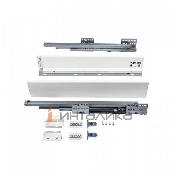 Стандартный фасадный ящик FIRMAX Smartline Soft-Close полное выдвижение, H84, NL500, G35кг, белый – 2