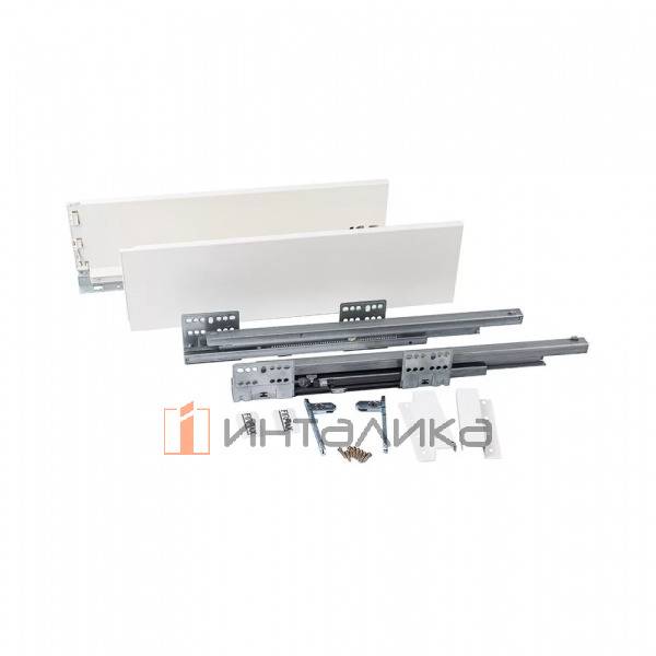 Увеличенный фасадный ящик FIRMAX Smartline Push-to-Open полное выдвижение, H135, NL450, G35кг, белый – 3