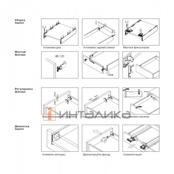 Комплект боковин FIRMAX Slimline, H89, NL300, антрацит – 2
