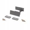 Превью Комплект соединителей передней панели FIRMAX для внутреннего ящика Slimline, H89 (держатели передней панели, заглушки, винты) антрацит – 1