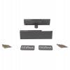 Превью Комплект соединителей передней панели FIRMAX для внутреннего ящика Slimline, H121 (держатели передней панели, заглушки, винты) антрацит – 2