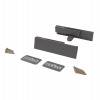 Превью Комплект соединителей передней панели FIRMAX для внутреннего ящика Slimline, H121 (держатели передней панели, заглушки, винты) антрацит – 1