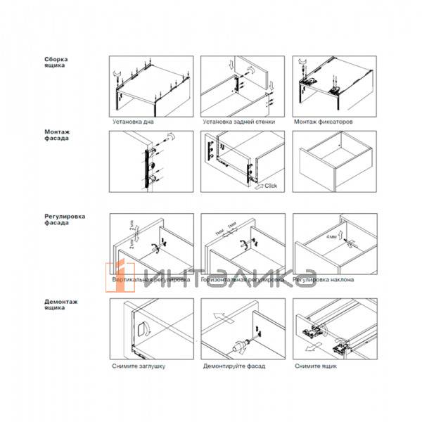 Комплект боковин FIRMAX Slimline, H185, NL450, антрацит – 4