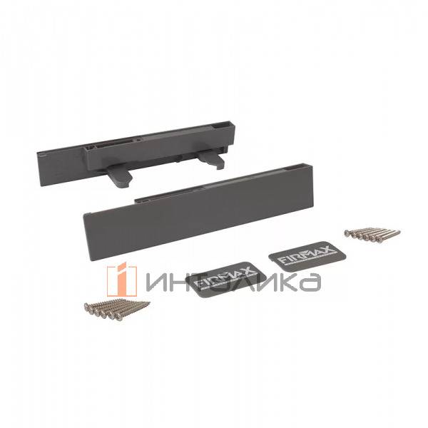 Комплект соединителей передней панели FIRMAX для внутреннего ящика Slimline, H185 (держатели передней панели, заглушки, винты) антрацит – 3