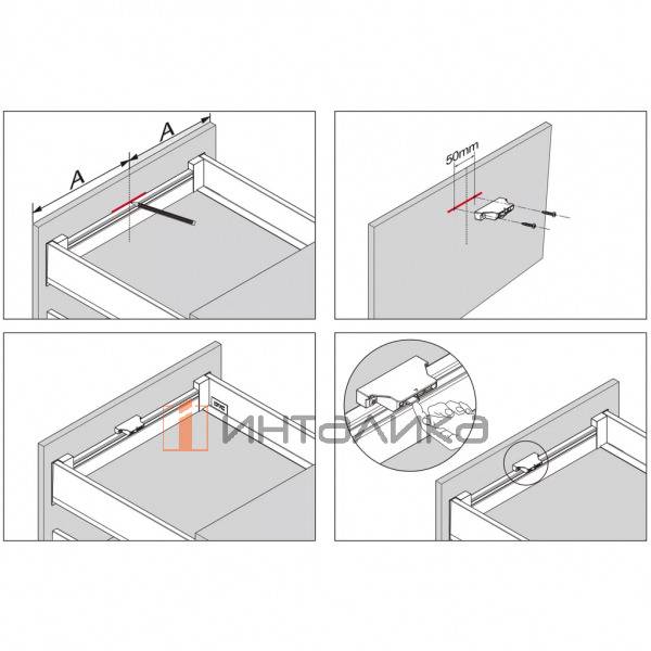 Ручка-фиксатор для внутреннего ящика FIRMAX Slimline/DTC Magic Star, белый – 3