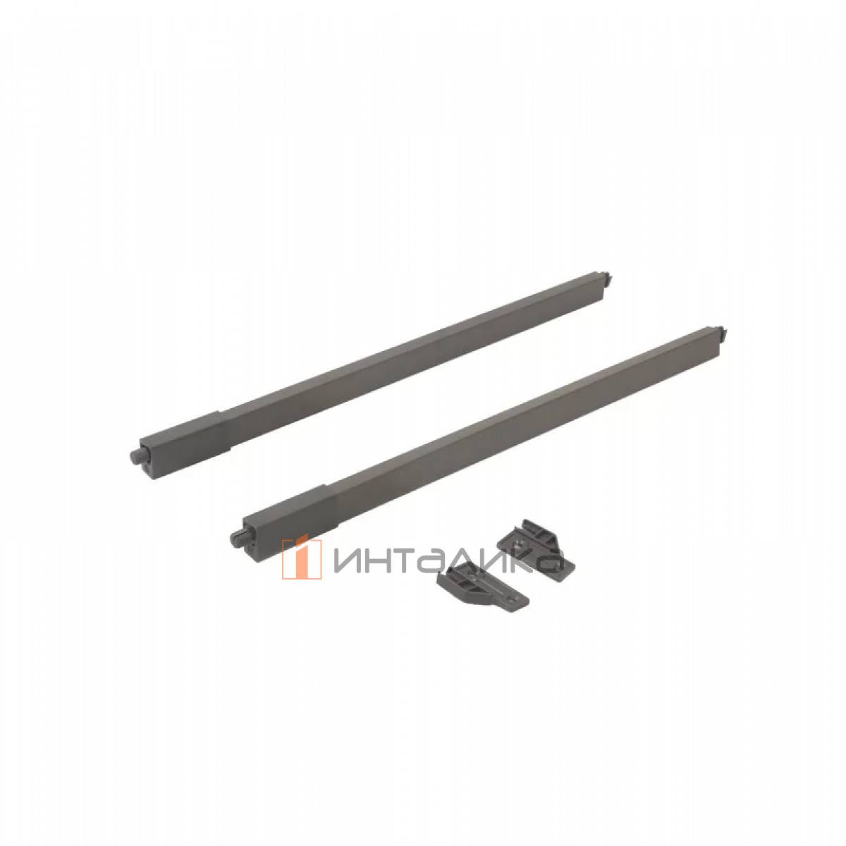 Комплект квадратных верхних рейлингов с креплениями FIRMAX Slimline, NL450, алюминий, антрацит