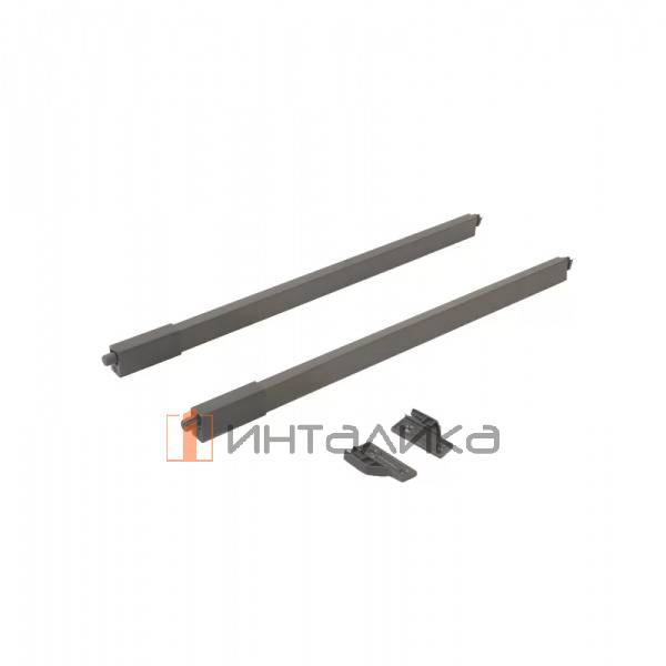 Комплект квадратных верхних рейлингов с креплениями FIRMAX Slimline, NL450, алюминий, антрацит – 1