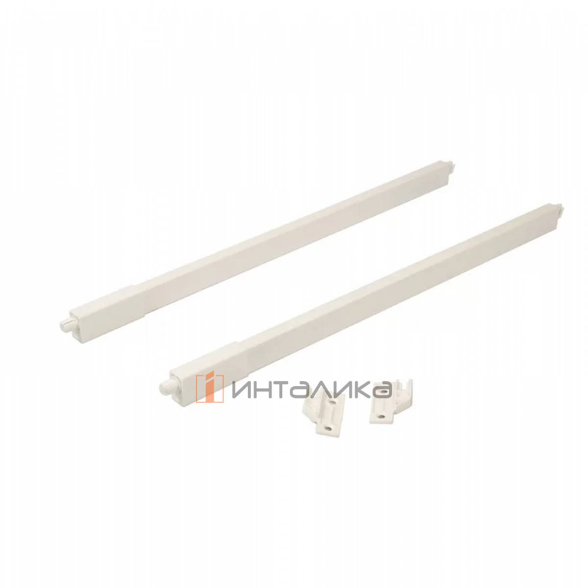 Комплект квадратных верхних рейлингов с креплениями FIRMAX Slimline, NL450, алюминий, перламутр