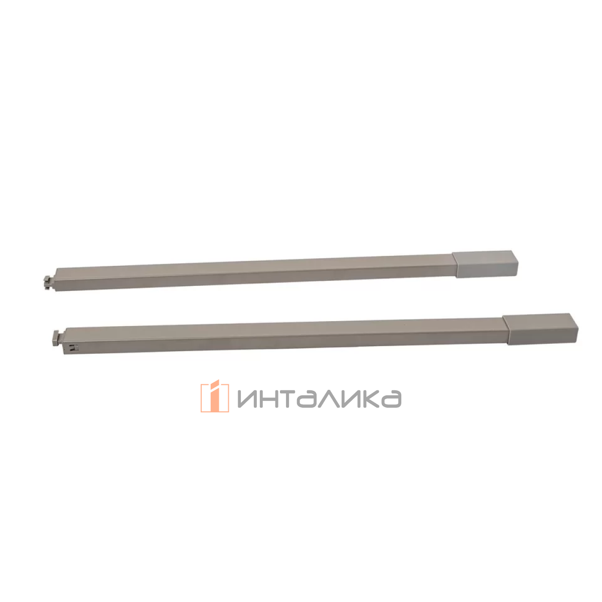 Комплект квадратных верхних рейлингов с креплениями FIRMAX Slimline, NL450, алюминий, кашемир