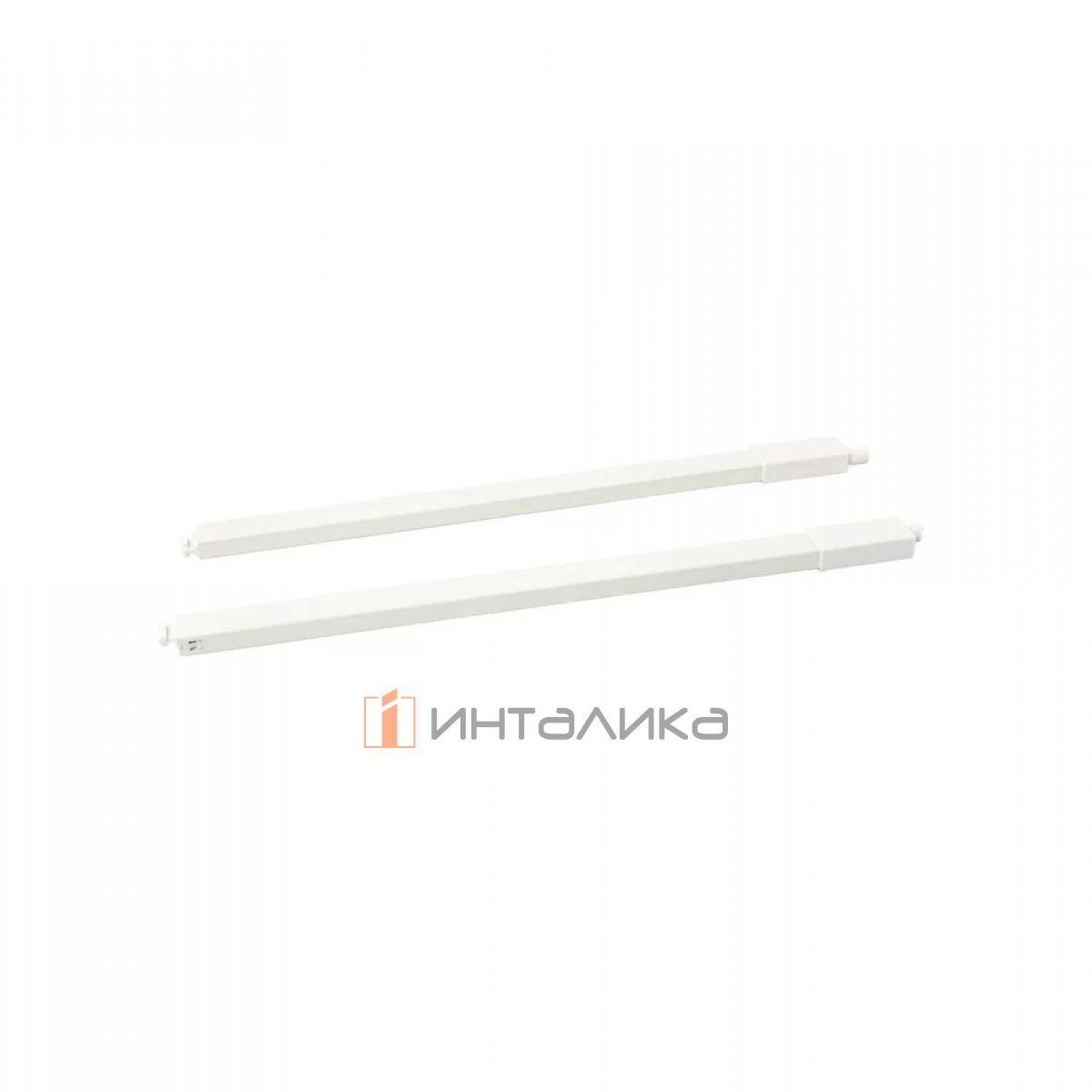 Комплект квадратных верхних рейлингов с креплениями FIRMAX Smartline, NL450, алюминий, белый